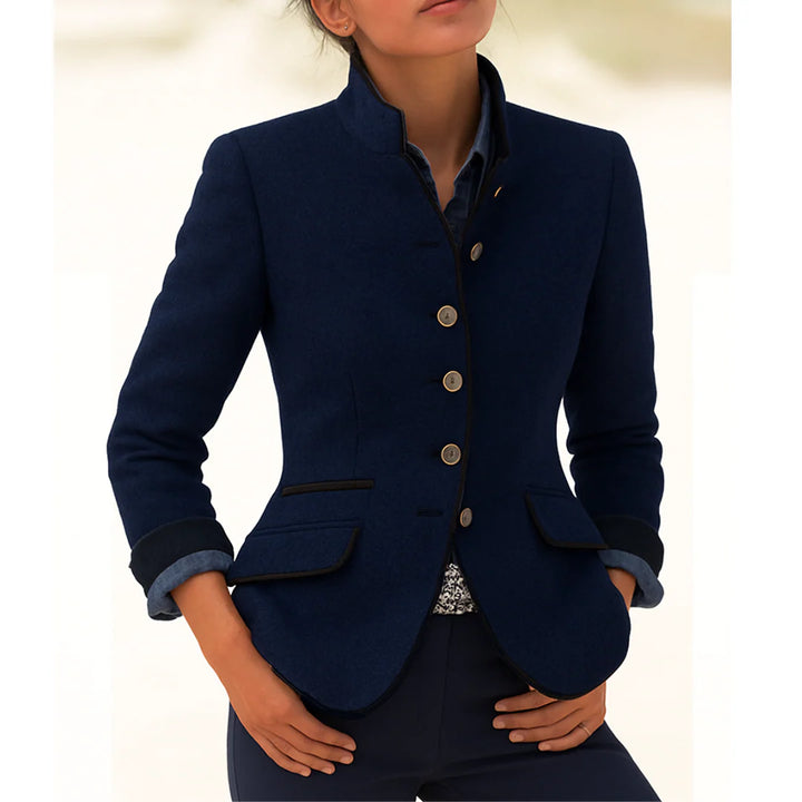 Lena | Elegant High Collar Cardigan