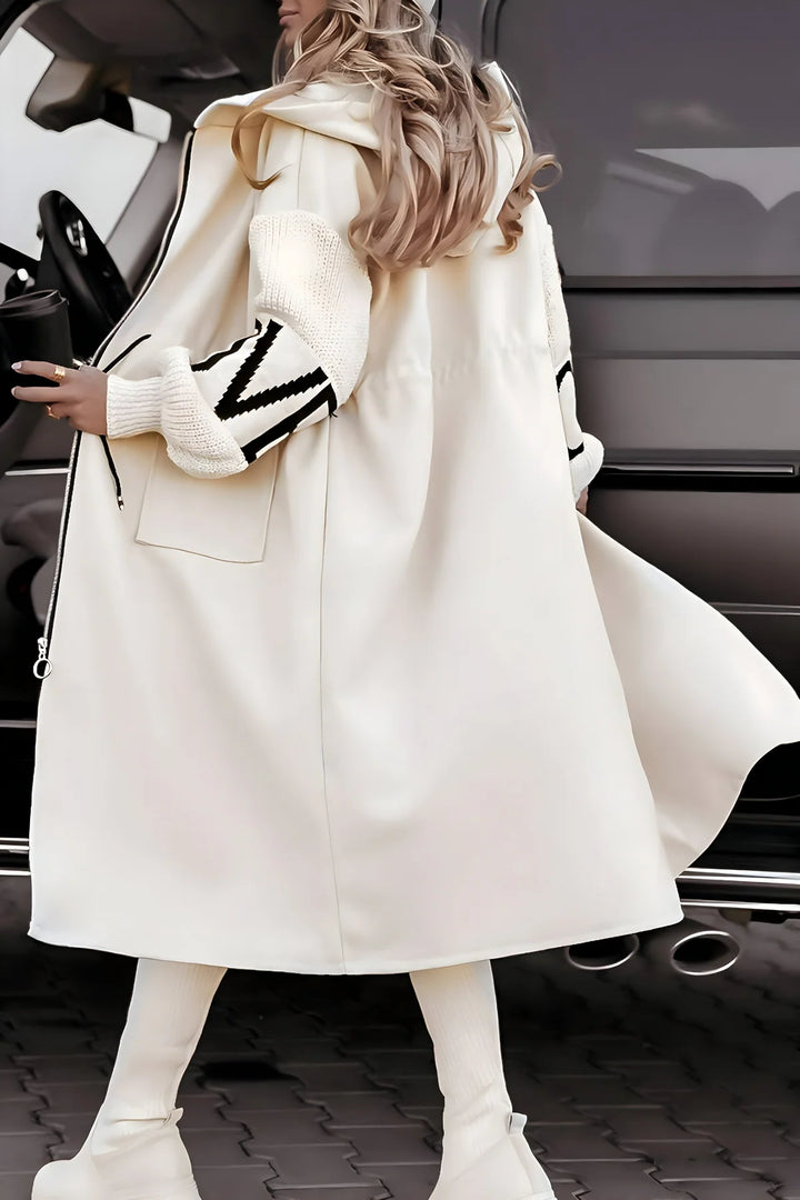 Paula | Knitted Sleeves and Hood Jacket