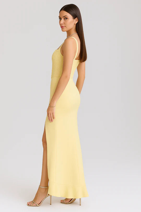 Bella | Ruffled Satin Corset Dress