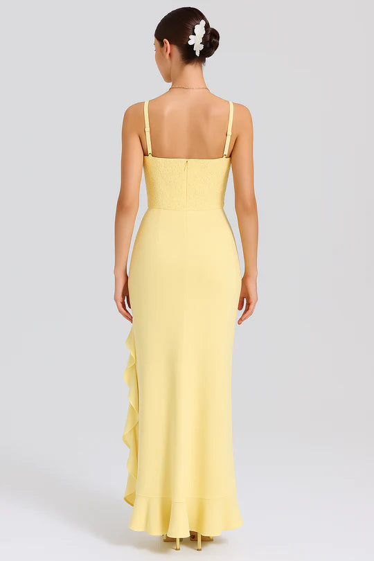Bella | Ruffled Satin Corset Dress