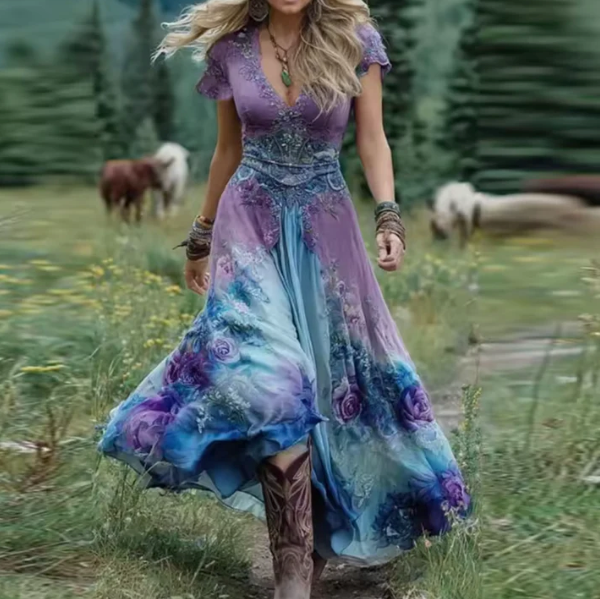 Pamela | Flowy Floral Dress