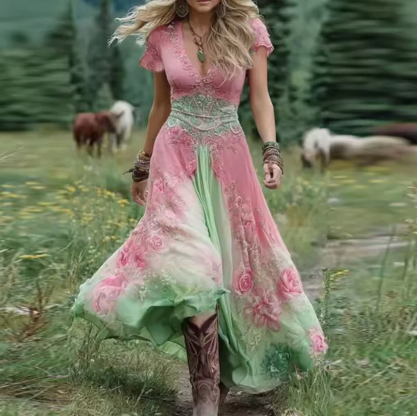 Pamela | Flowy Floral Dress