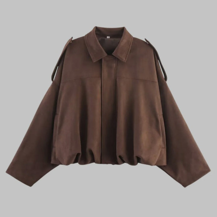 Cole | Women's Faux Suede Bomber Jacket