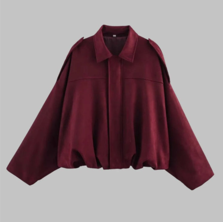 Cole | Women's Faux Suede Bomber Jacket