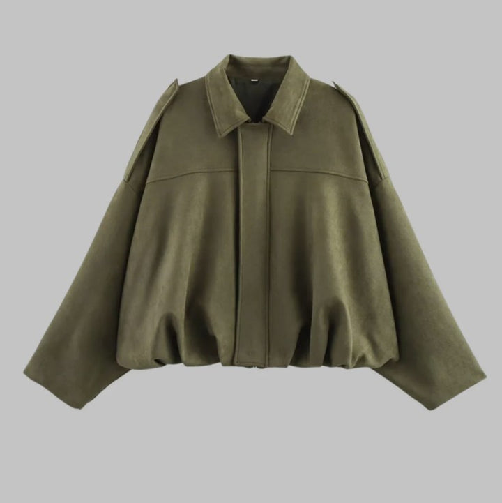 Cole | Women's Faux Suede Bomber Jacket