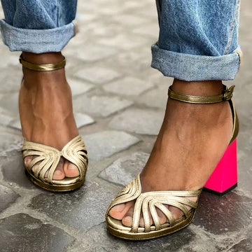 Milviana | Classic Open-Toe Ankle Strap Sandals