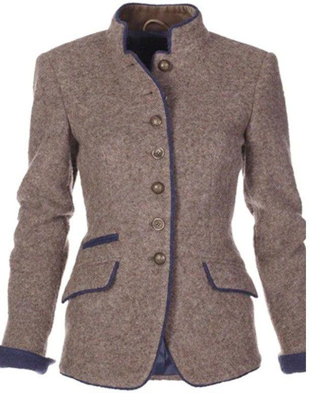 Lena | Elegant High Collar Cardigan