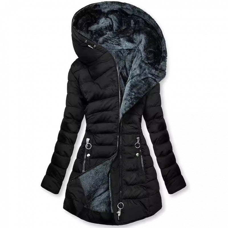 Nora | Elegant Down Jacket With Oversized Hood