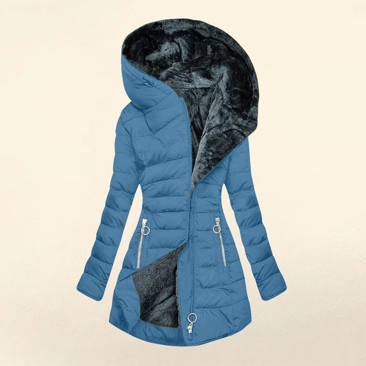Nora | Elegant Down Jacket With Oversized Hood
