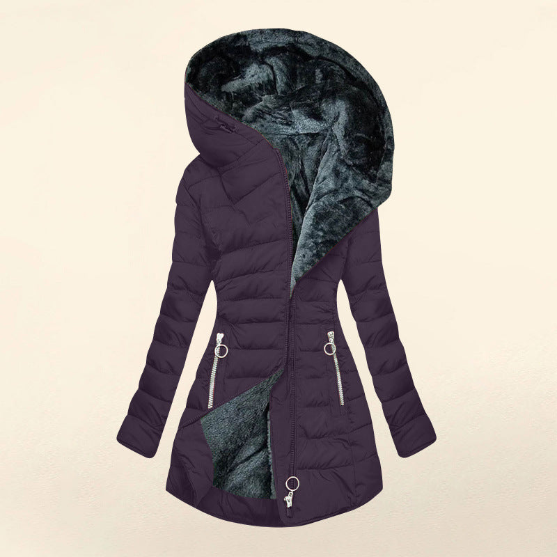 Nora | Elegant Down Jacket With Oversized Hood