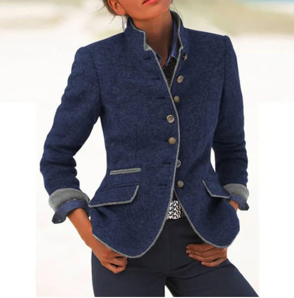 Lena | Elegant High Collar Cardigan