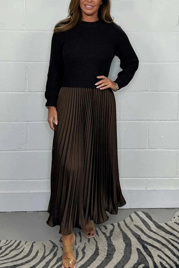 Claudia | Maxi Dress Sweater and Pleated Skirt