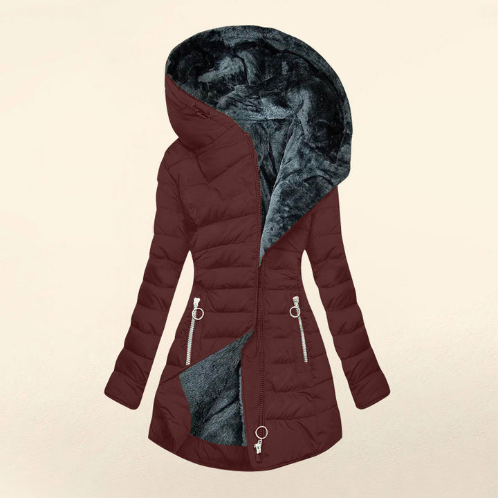 Nora | Elegant Down Jacket With Oversized Hood