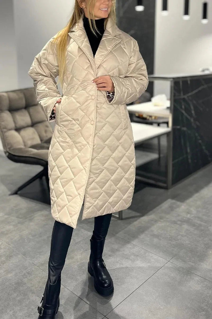 Rylie | Down Jacket with Leopard Lining