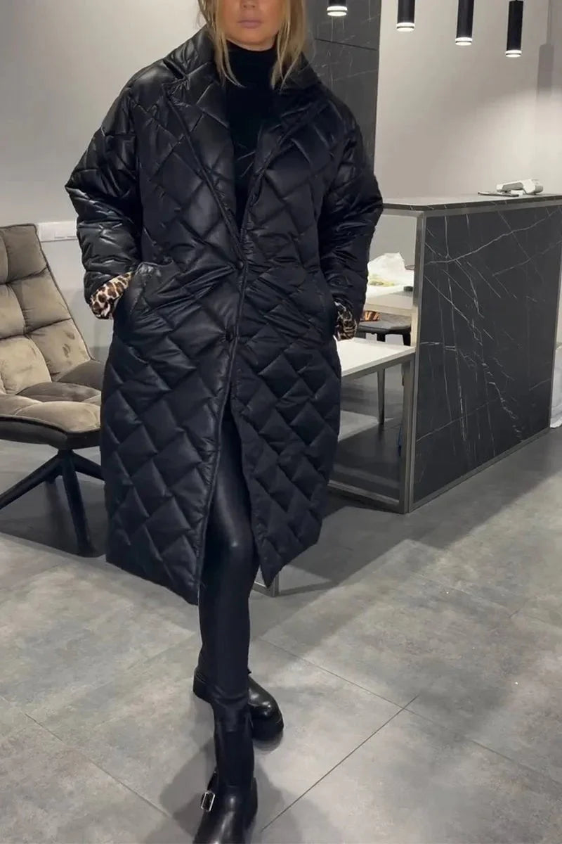 Rylie | Down Jacket with Leopard Lining