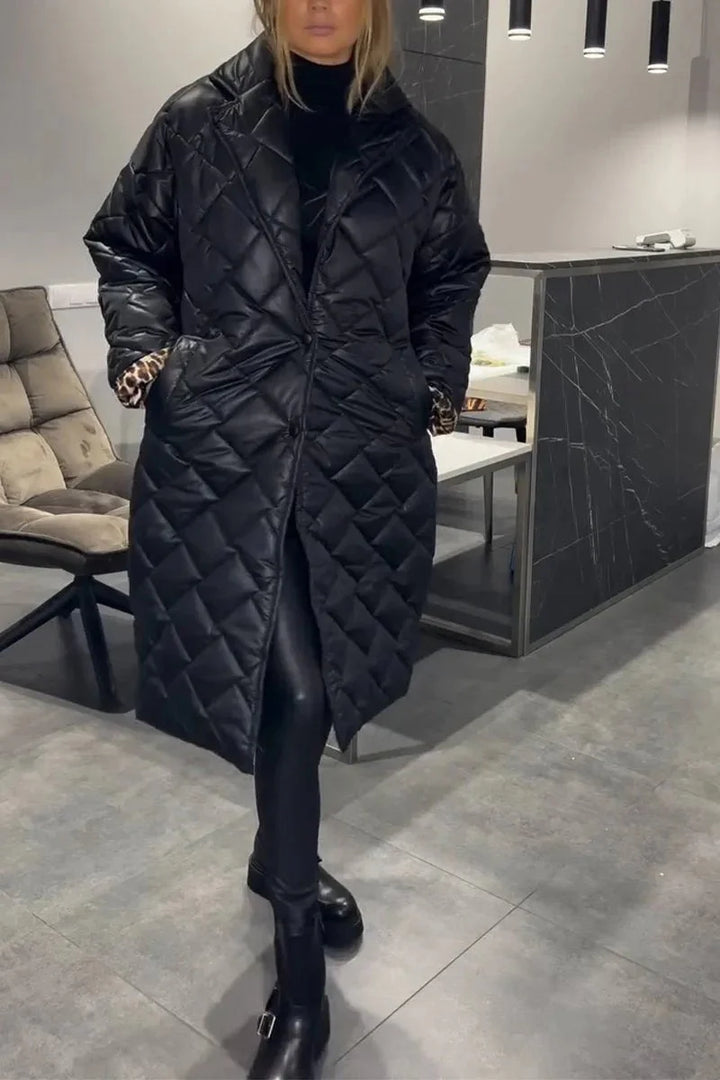 Rylie | Down Jacket with Leopard Lining