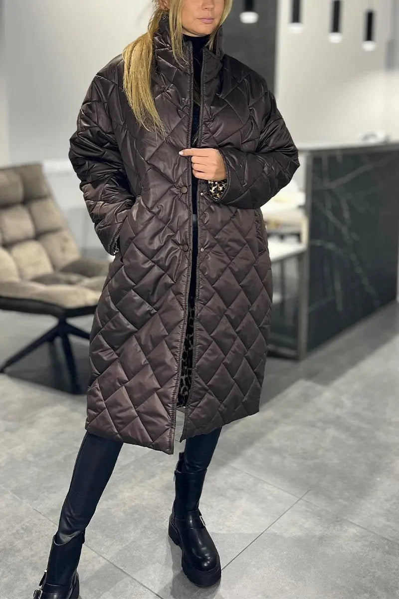 Rylie | Down Jacket with Leopard Lining