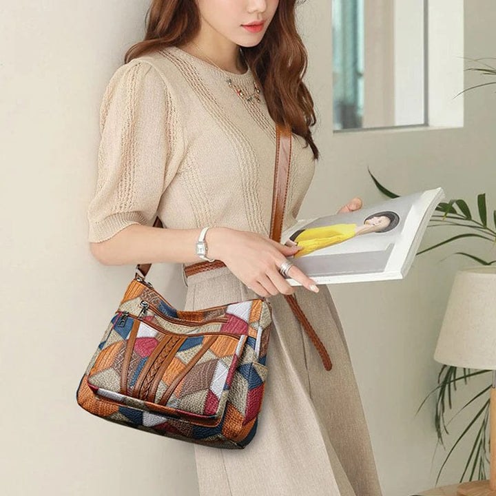 Sandy | Mosaic Leather Handbag