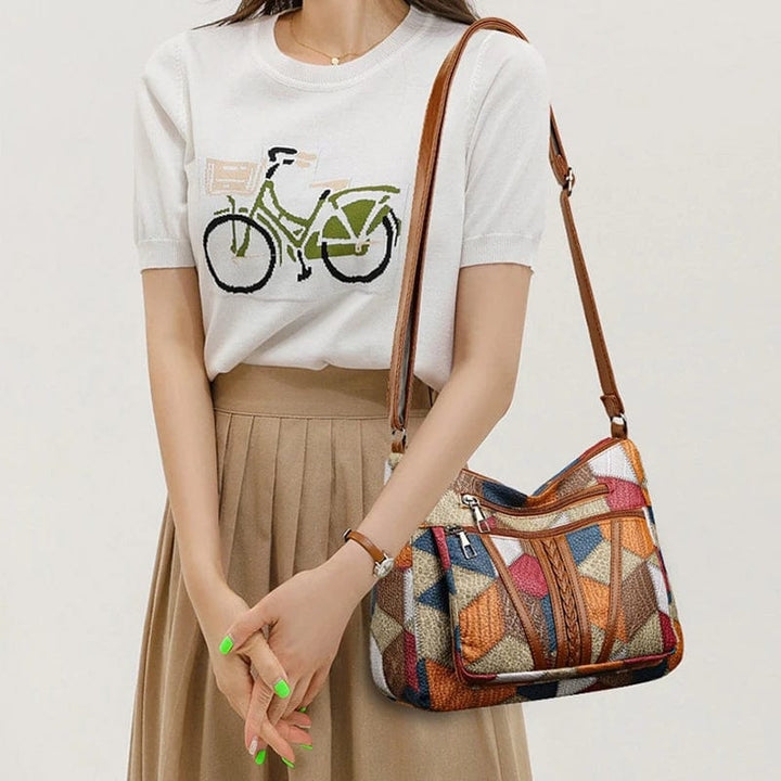 Sandy | Mosaic Leather Handbag